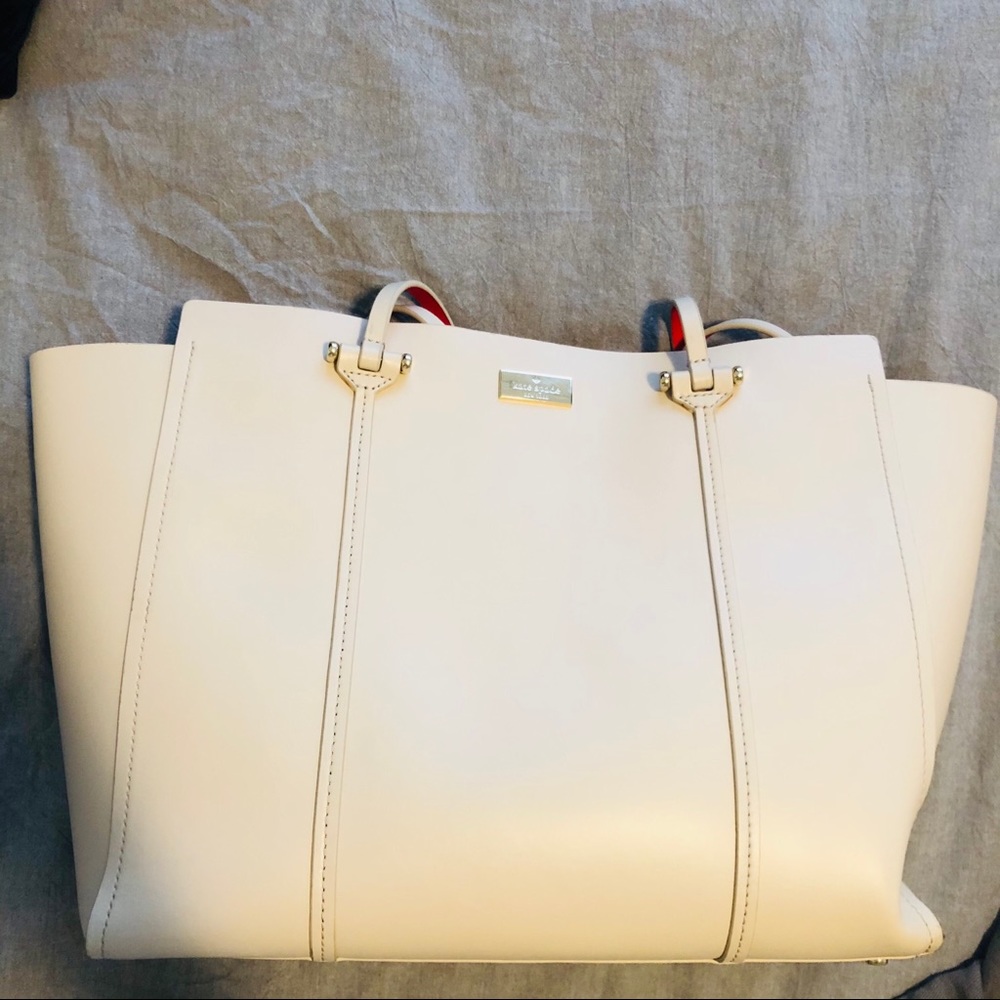Large Kate Spade tote bag hot pink lining